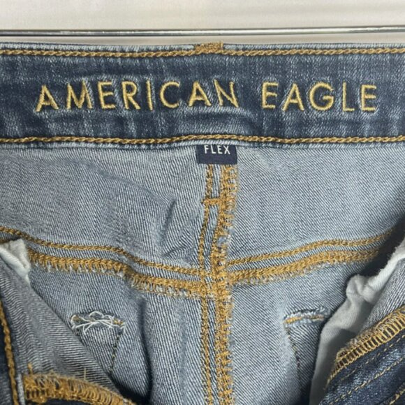 American Eagle Jeans 30x34 Blue Slim Flex Medium Wash Denim - Picture 9 of 13